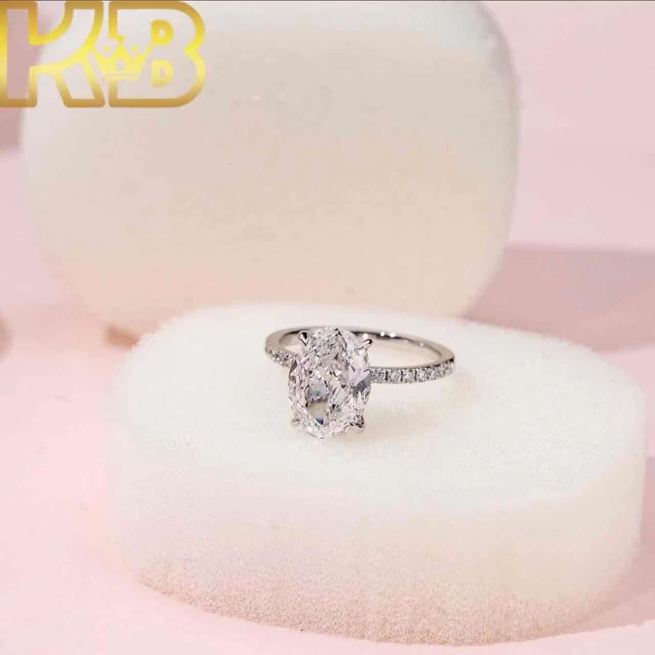 Custom IGI Certified 925 Silver Jewelry Engagement Diamond Lab Grown Gold Wedding Ring FINE Ring Lab Grown Diamond Ring