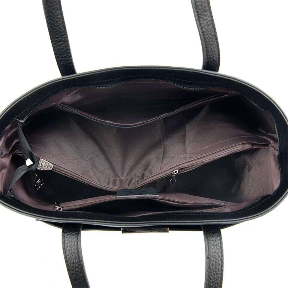 Genuine Brand Soft Leather Shoulder For Women Designer Casual Tote Bag Ladies Purse Shopping Commuting Sac A Main