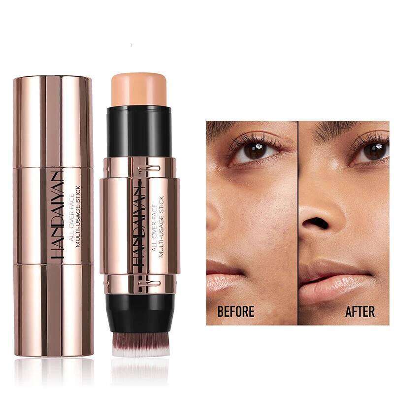 Cream Contour Stick With Brush Head Nose Shadow Cheek Silhouette Highlight Face Shaping Matte Waterproof Concealer Korean Makeup X250