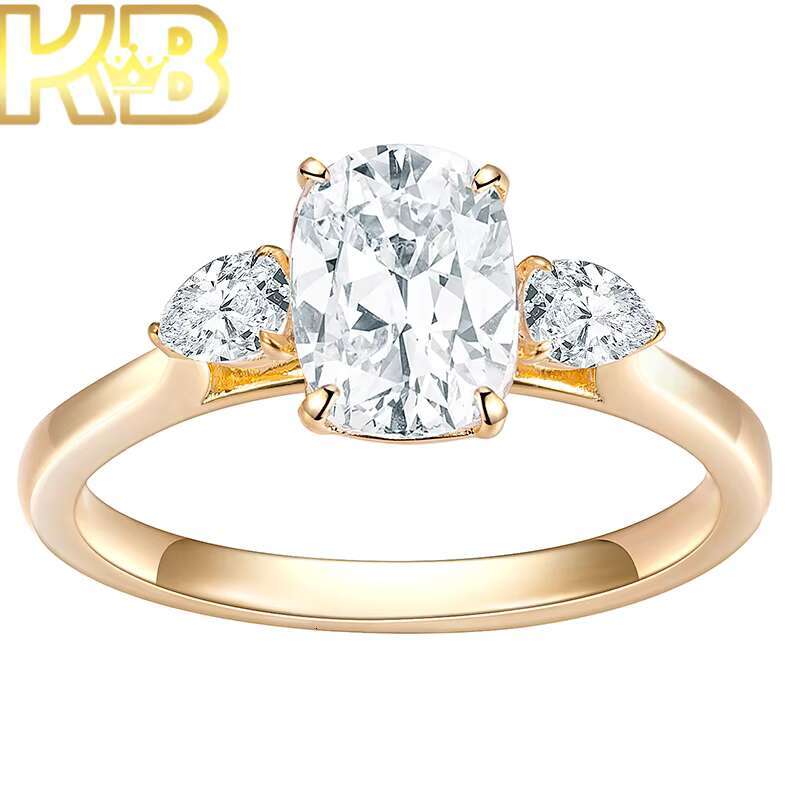 Lab Grown Diamond Vintage Style Ring 925 Silver IGI Certified Fancy Cut Solitaire Engagement Ring for Women Custom Design
