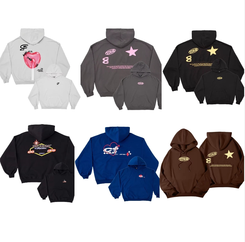 Designer Hoodie Harajuku Printed Hoodies Men Women Sweatshirts High Street Letter Hoodie Unisex Trendy Brand Loose Casual Coat