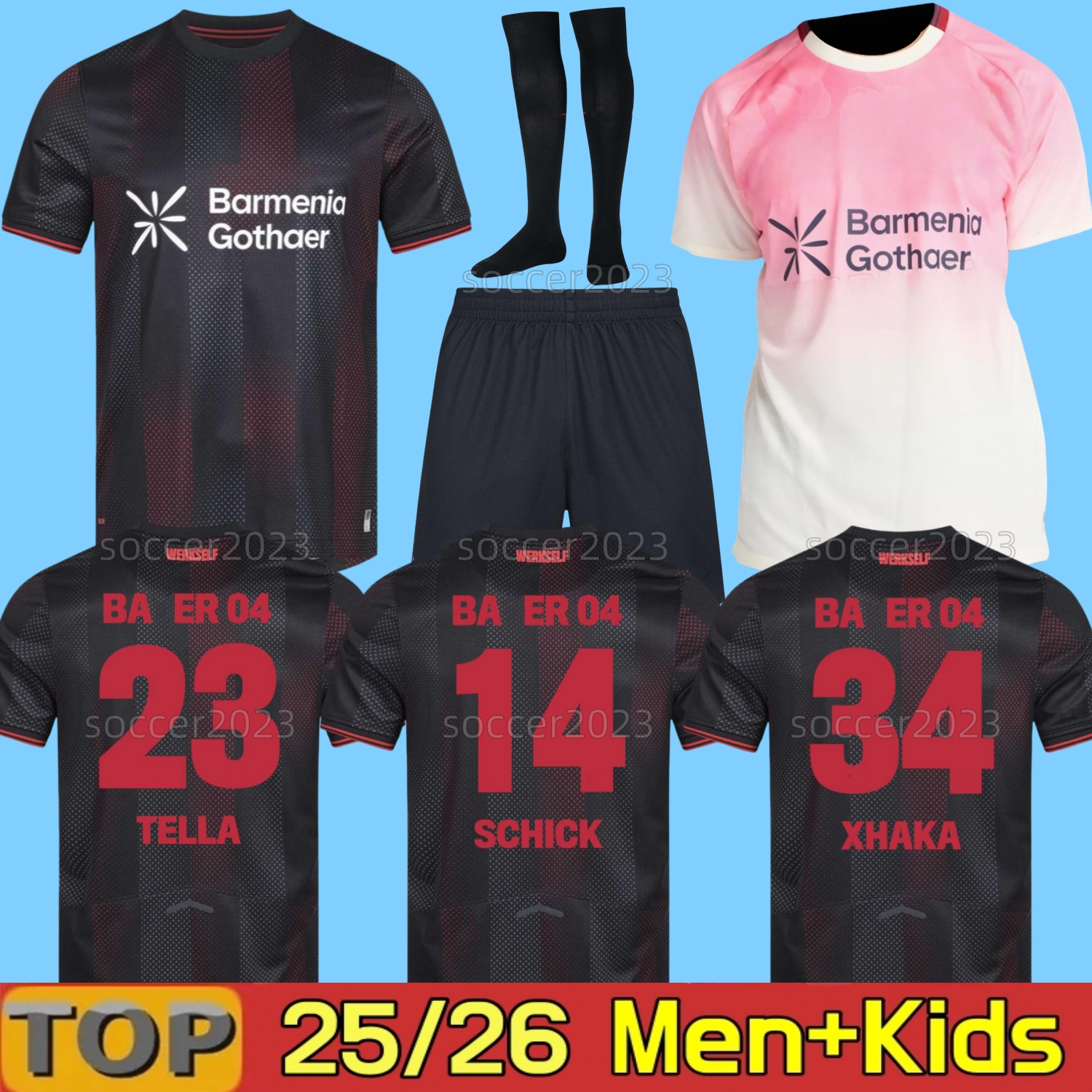 2025 2026 Bayer 04 LeverkusEnS Soccer Jerseys 25 26 XHA K SCHICK Home Away third DEMIRBAY Wirtz BAKKER BAILEY HOME CH Aranguiz Paulo Football Shirt men kids Kits 16-28
