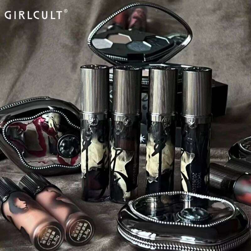 Girlcult New Dark lipstick Romance Cream Fine Shimmer Nude Non-Stick Lip Glaze Liquid Lipstick Matte Aromatic Indulgence X250701