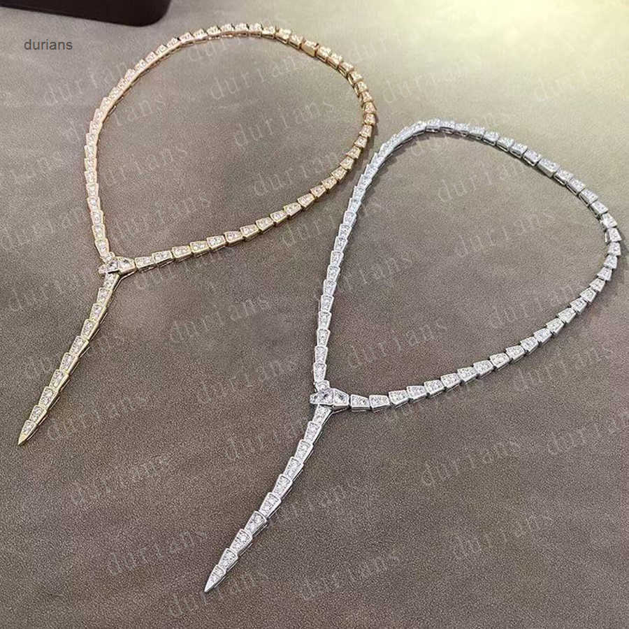 Necklaces Designer Jewelry Luxury Women Diamond Snake Necklace Stainless Steel Plated Gold Jewelry Woman Three Circle Snake Necklace Daily Outfit Classic