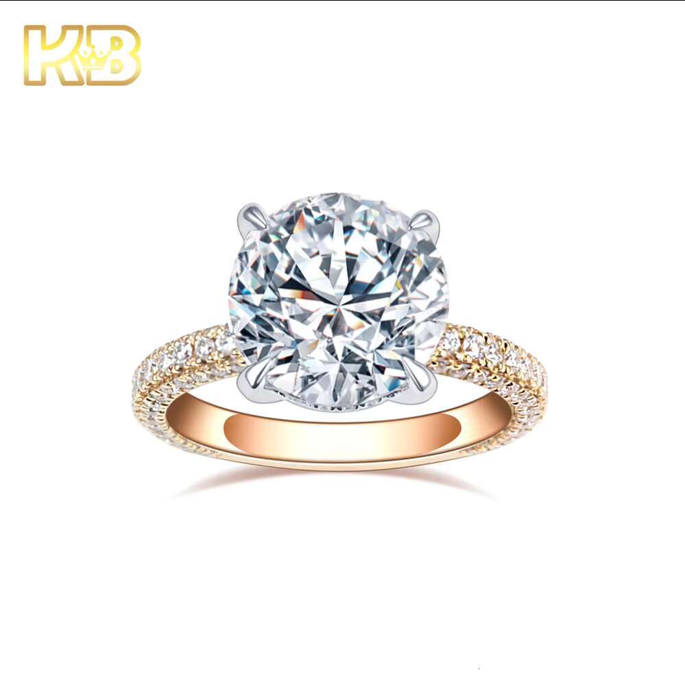 Lab Grown Diamond Engagement Ring Round Cut IGI Certified VVS Clarity D Color Luxury Jewelry for Wedding Anniversary Gifts