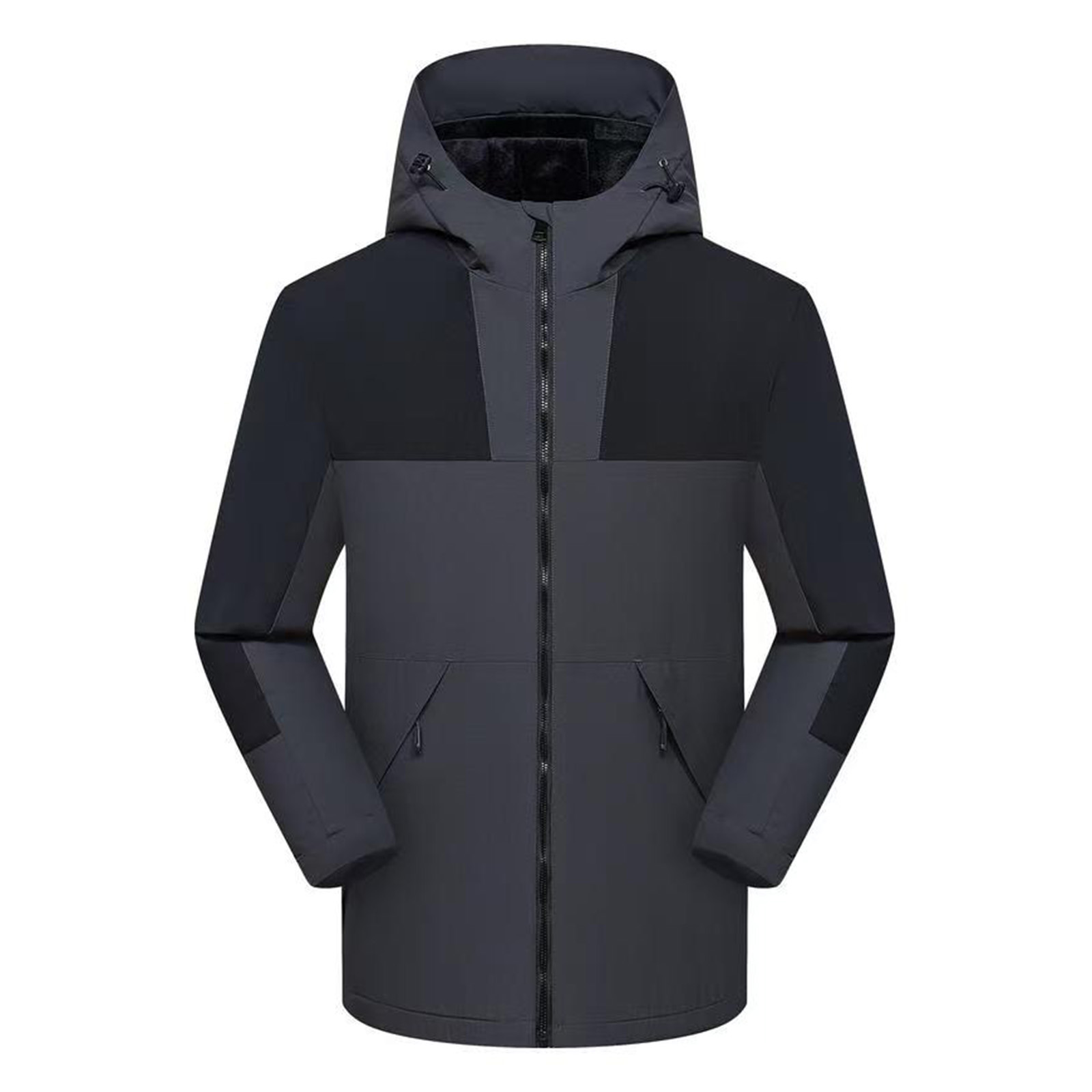 Spring-Autumn Windproof & Waterproof Mountaineering Hoodie for Couples - Spliced Casual Jacket