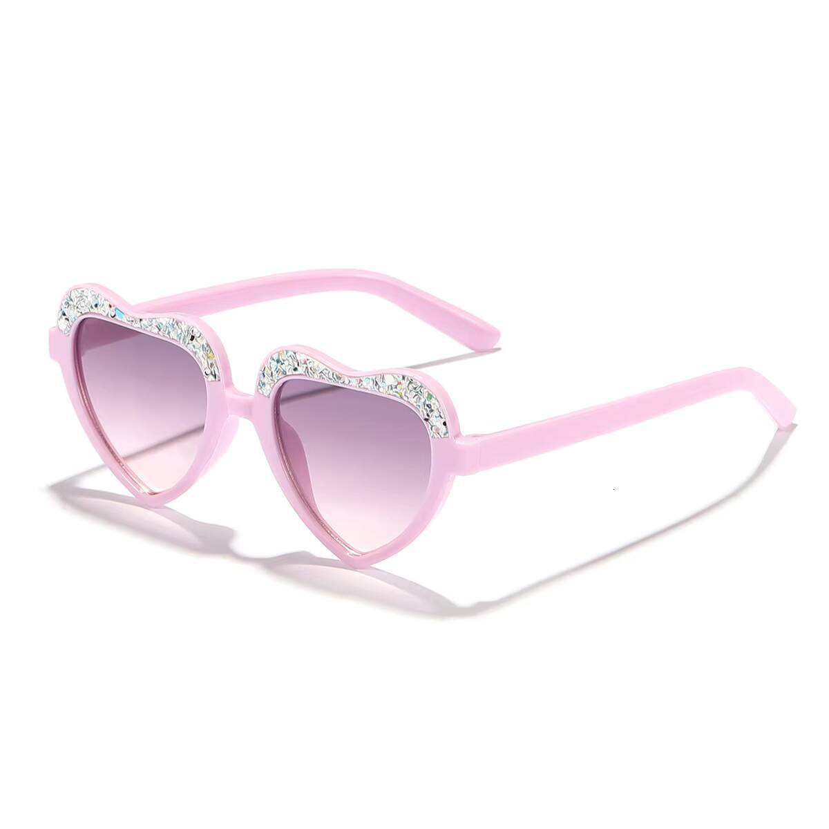 Stylish Kids Glitter Heart-Shaped UV400 Sunglasses for Outdoor, Baby Fashion Photo Cute Toddler Sun Glasses Accessorie ddmyshoesvip Z260305