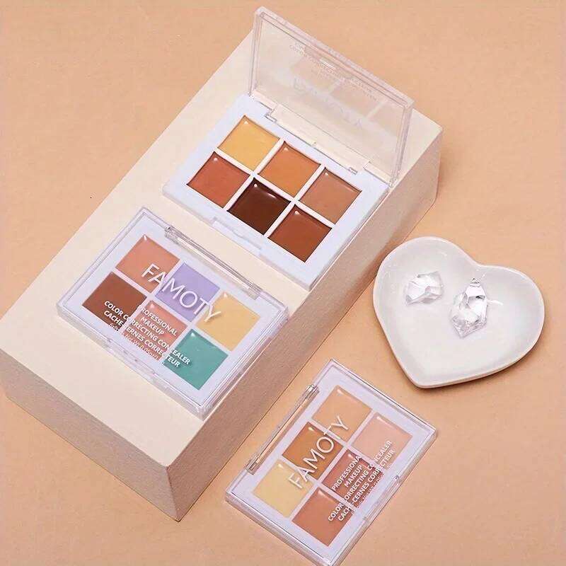 2024 New 6 Colors Full Coverage Palette lticolor High Cover waterproof Long-lasting Natural Concealer Face Makeup X250701