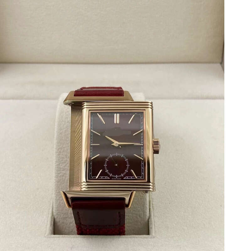 Thin 8.9mm size 28x46mm 713842J hand winding mechanical movement man mens MEN WATCH SAPPHIRE WATERPROOF Reverso WRISTWATCH business two side watcj8hes