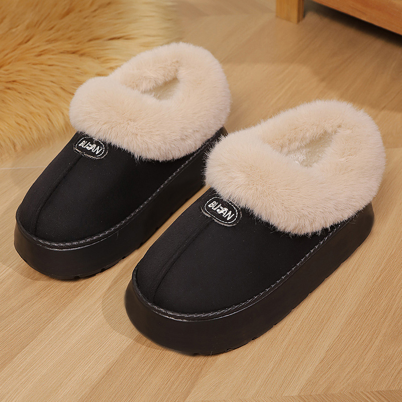 Autumn Winter New Cotton Shoes Fashionable And Versatile Cotton Slippers For Men And Women Comfortable Warm Indoor Outdoor Shoes For Couples Size 44-4