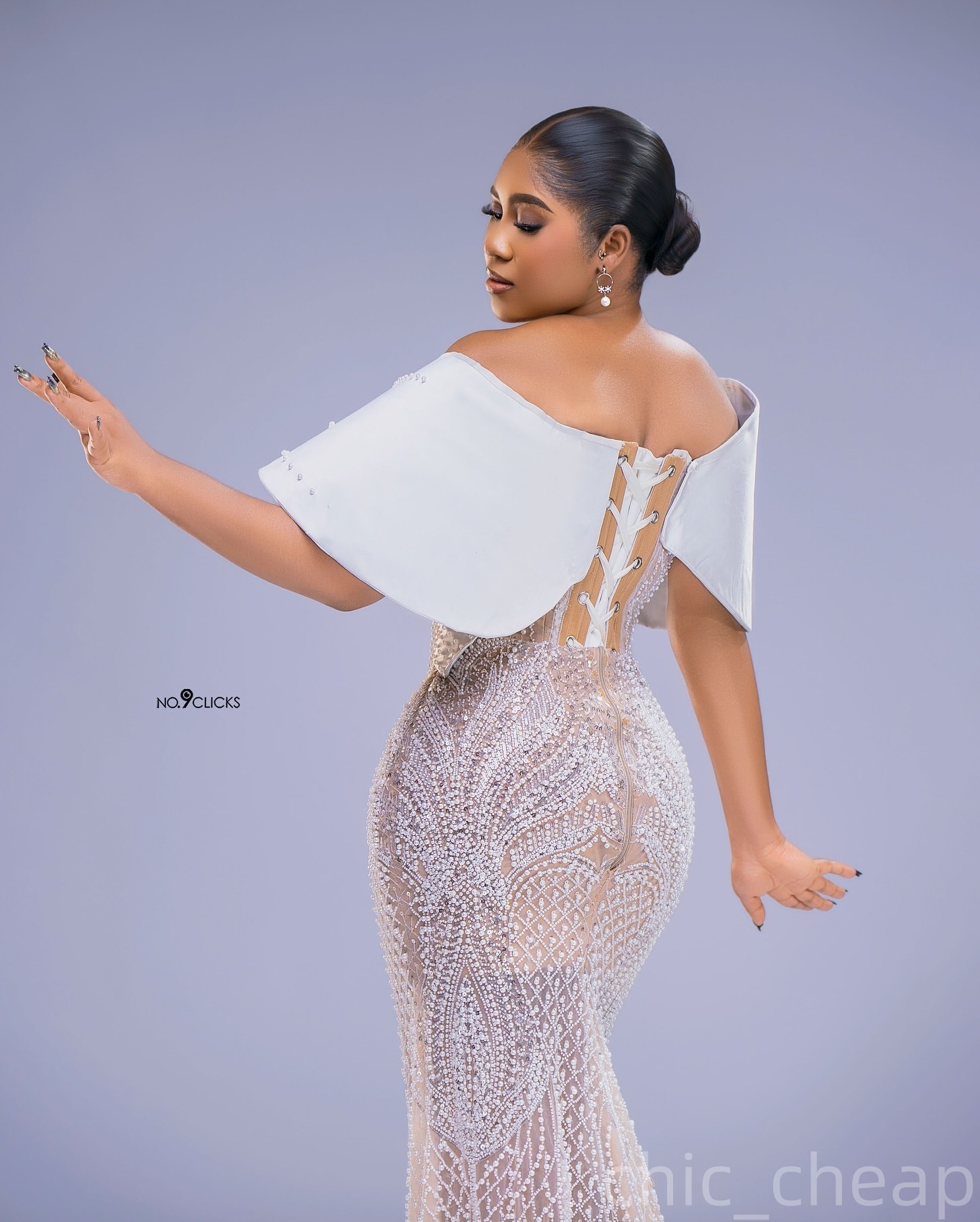 Mermaid Ivory Prom Dresses 2025 Illusion Beaded Sequined Stylish Evening Formal Party Second Birthday Engagement Gowns Plus Size Dress For Special Occ