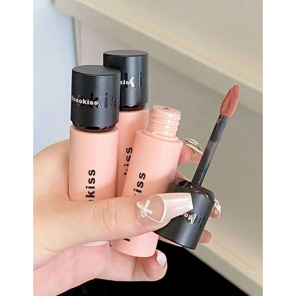 Mooekiss Veet Lipd Matte Green Shimmer Lipstick Long-lasting Non-stick Cup Clay Chesut Color Lip Makeup