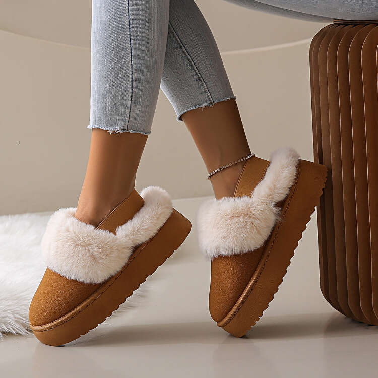 Autumn Winter New Thick-Soled Free shipping Height-Increasing Snow Boots for Women Shorty Le Matte Veet Waterproof Non-Slip Warm Cotton Shoes