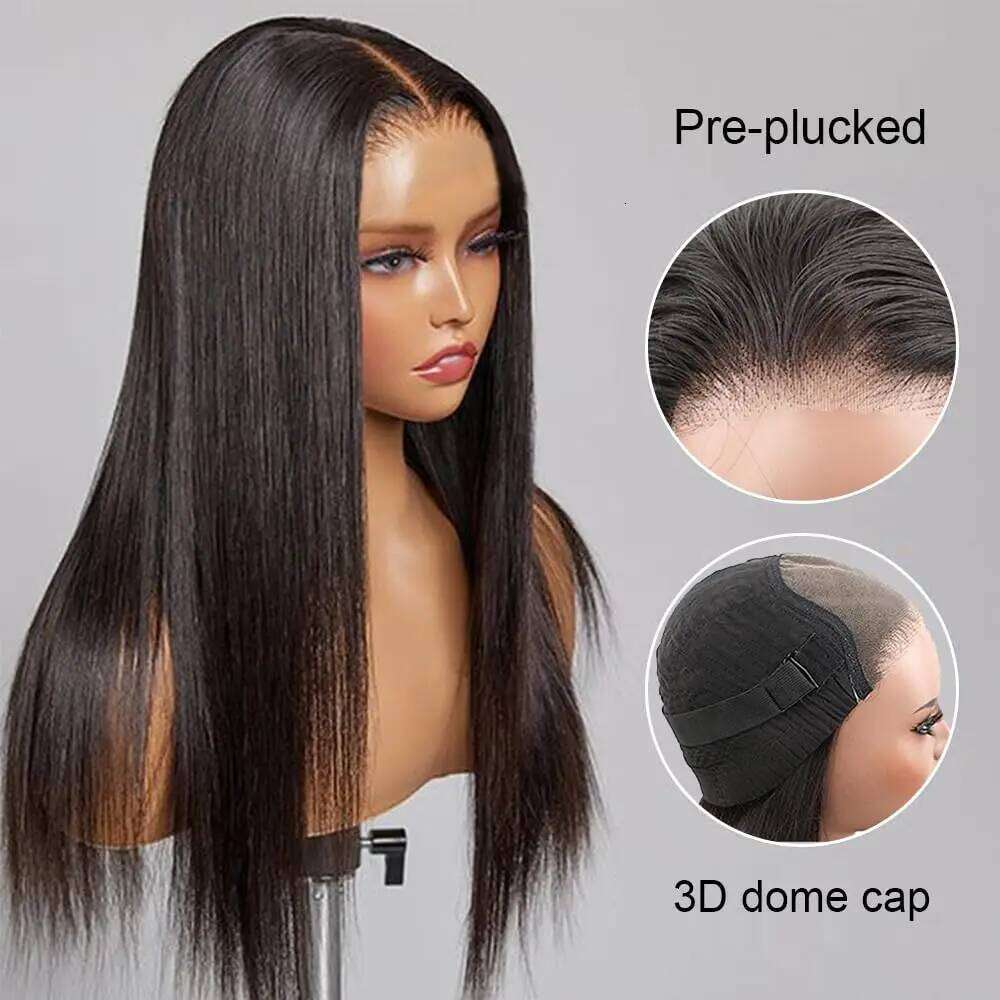 Glueless Straight 5x5 6x4 Wear Go HD Lace Closure 30 32 34 36 38 Inch Brazilian 100% Human Hair Wig