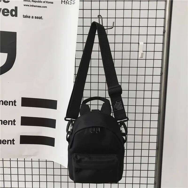 Solid Color Wide Strap Chest Versatile Single Shoulder Fashionable Crossbody Bag Handbag