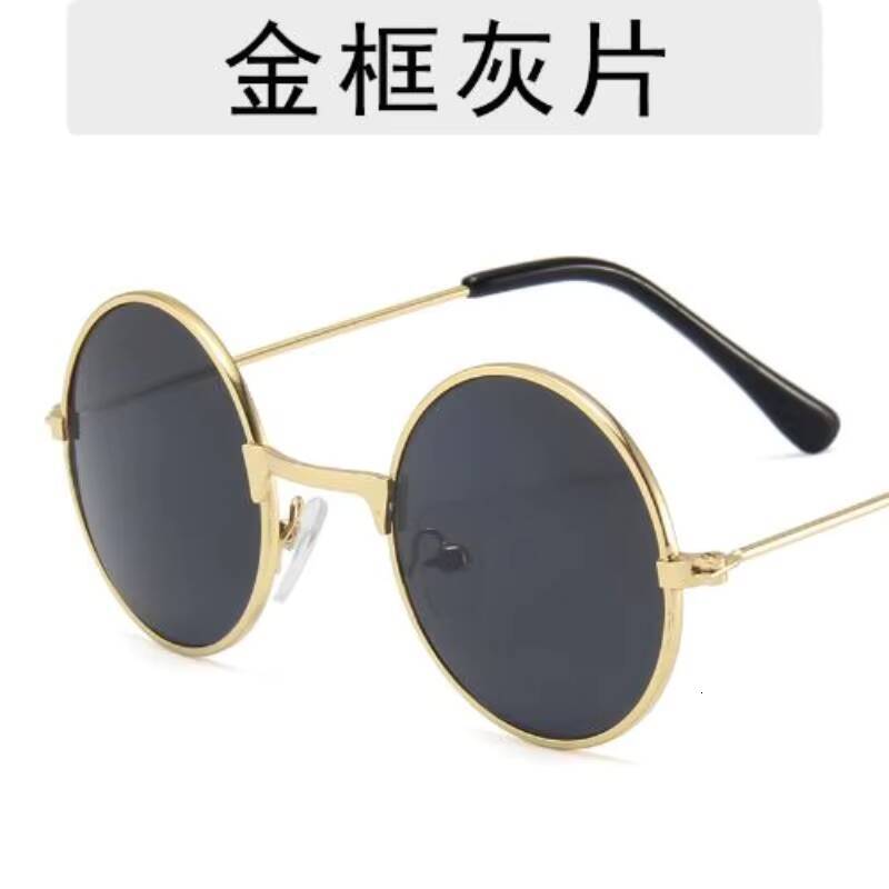 Retro Vintage Round Polarized Sunglasses Kids Brand Sun Glasses Alloy Metal Frame Black Lens Eyewear Driving UV400 ddmyshoesvip Z260305