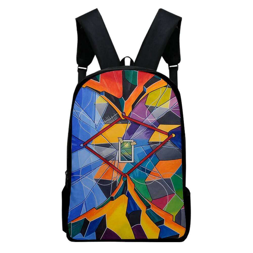 Hip Hop Cool Creative color blocking Notebook pupil School Bags 3D Print Oxford Waterproof Boys/Girls Laptop Backpacks