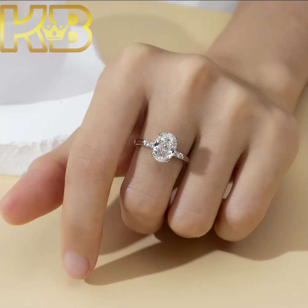 2CT Lab Created Diamond Ring CVD E Man Made Diamond VVS2 Round Cut Diamond 925 Silver Ring for Women