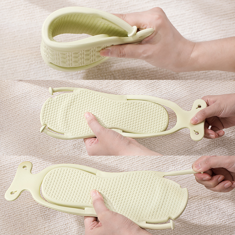Travel slippers travel artifact ultra-light and convenient non-slip portable folding flip-flops for men and women.
