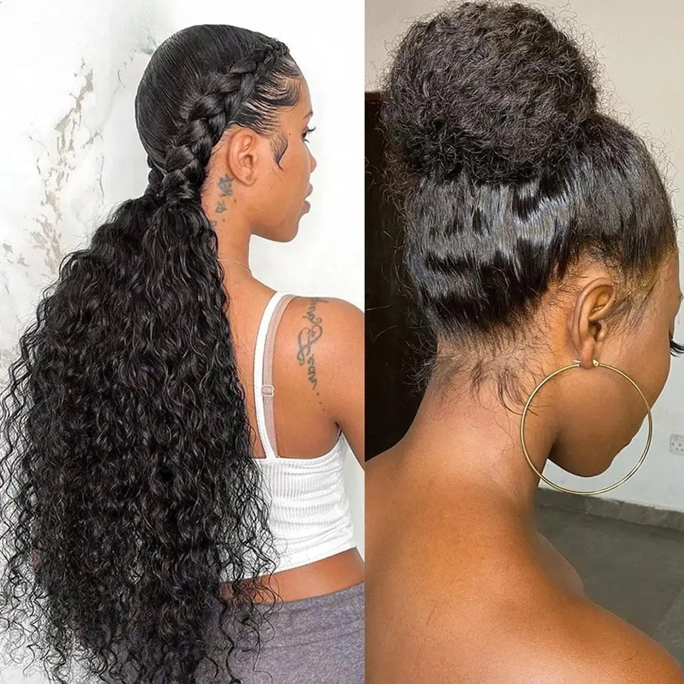 34 Inch Deep Wave Lace Frontal Wig 13x4 360 Hd Curly Human Hair Lace Front Wigs For Women Water Wave Pre Plucked Lace Wigs Synthetic Wig