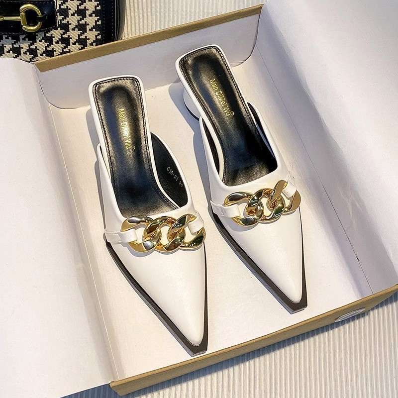 Trendy Butterfly-Knot Mules: Square Heel Loafers for Women - 2024 Collection 4