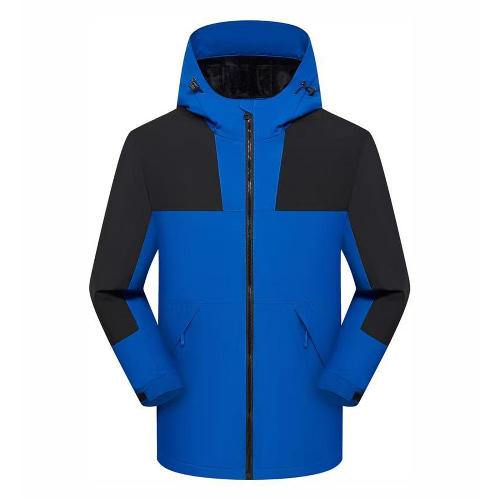 Spring-Autumn Windproof & Waterproof Mountaineering Hoodie for Couples - Spliced Casual Jacket