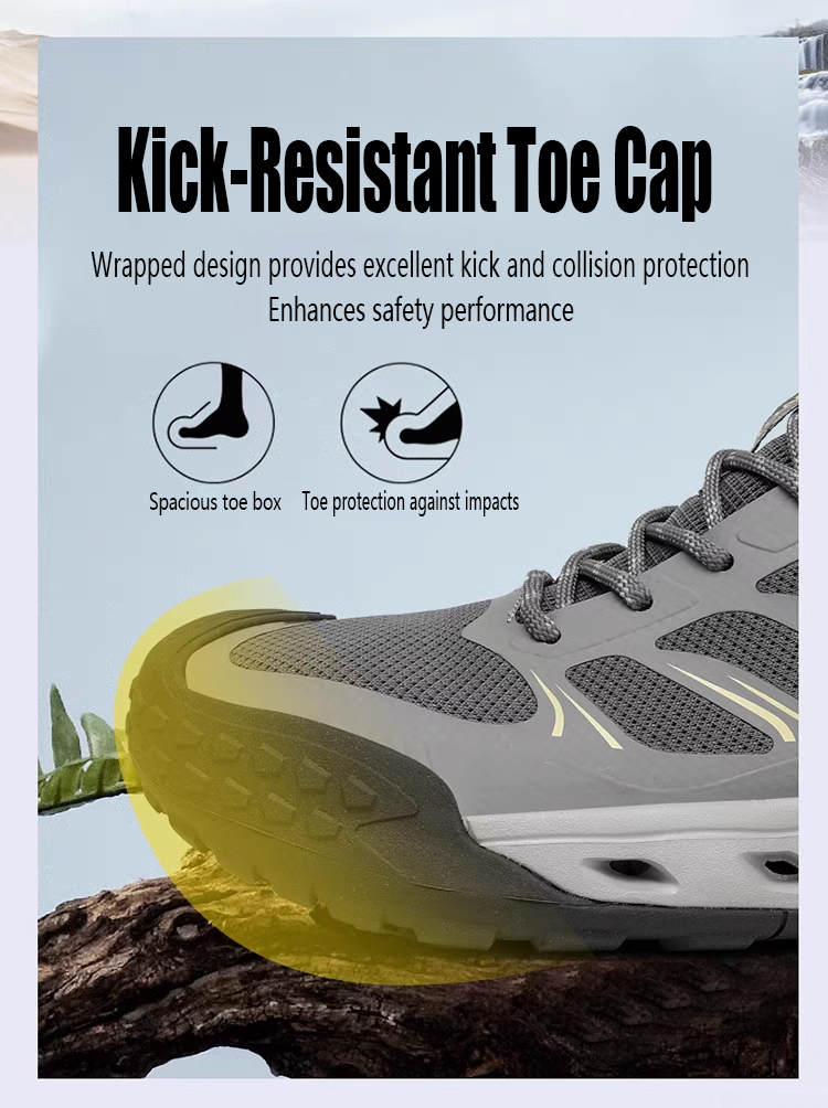 Men's hiking for summer mountaineering, anti-skid outdoor running shoes, casual cross-country wear-resistant and lightweight breathable travel sh