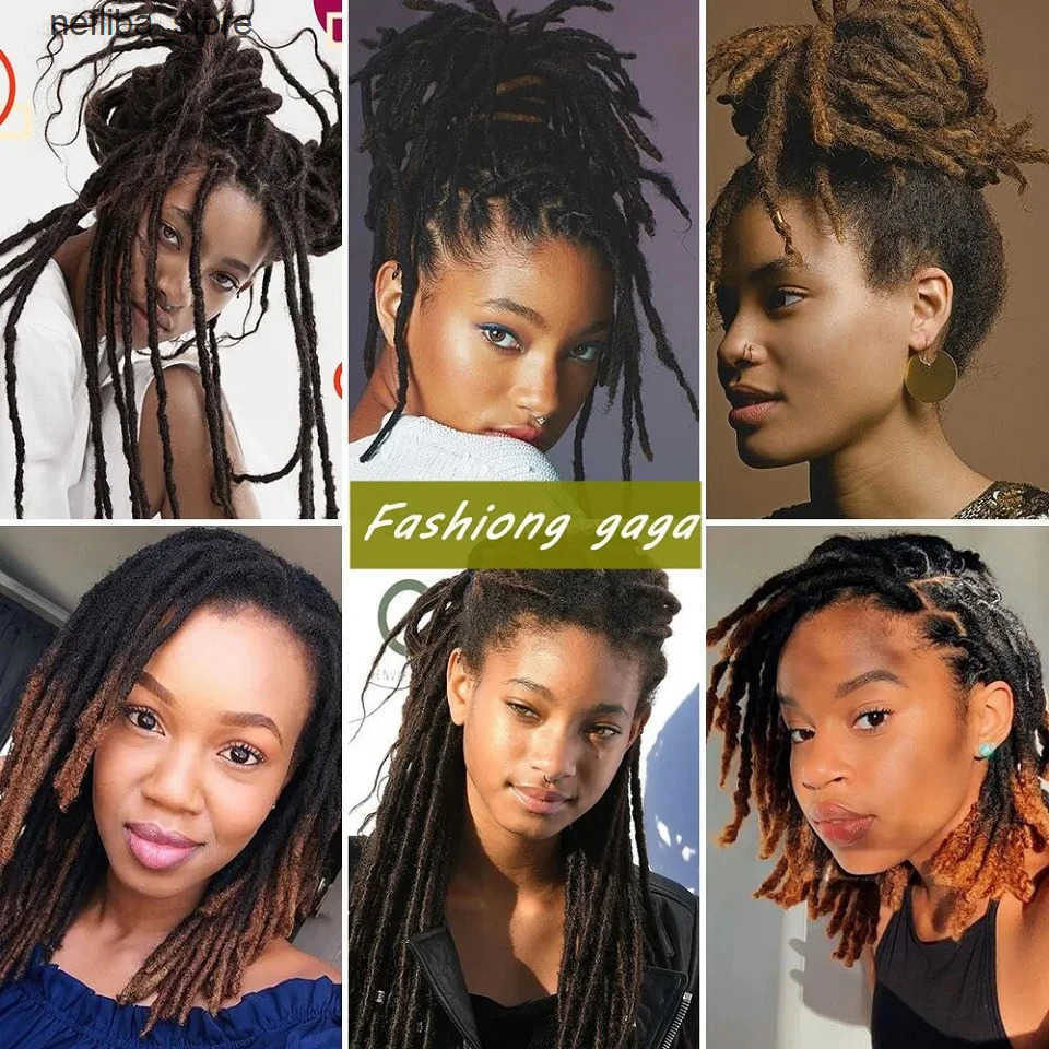 Dreadlocks Brazilian Remy Human Hair Strand Crochet Braid Hair Loc 0.4 0.6 cm Kinky Braiding Bundles locks Wholesale Q250701
