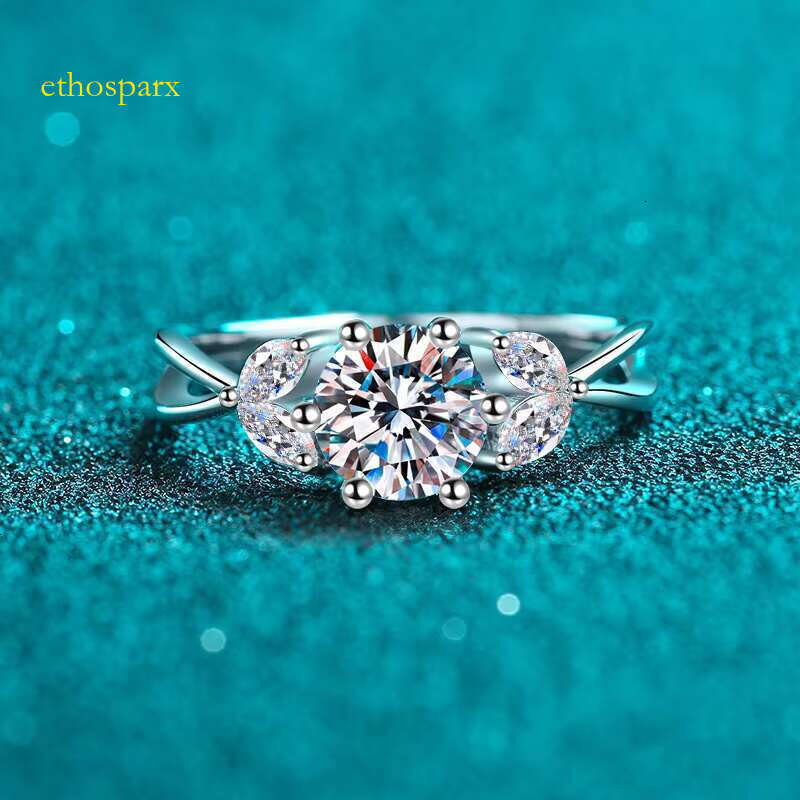 Pure silver women's boutique jewelry, spodumene ring, 1.0ct engagement ring