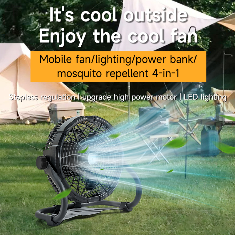 Mosquito Repelling Portable Charger w/Fan Function for Outdoors Durable Waterproof Design