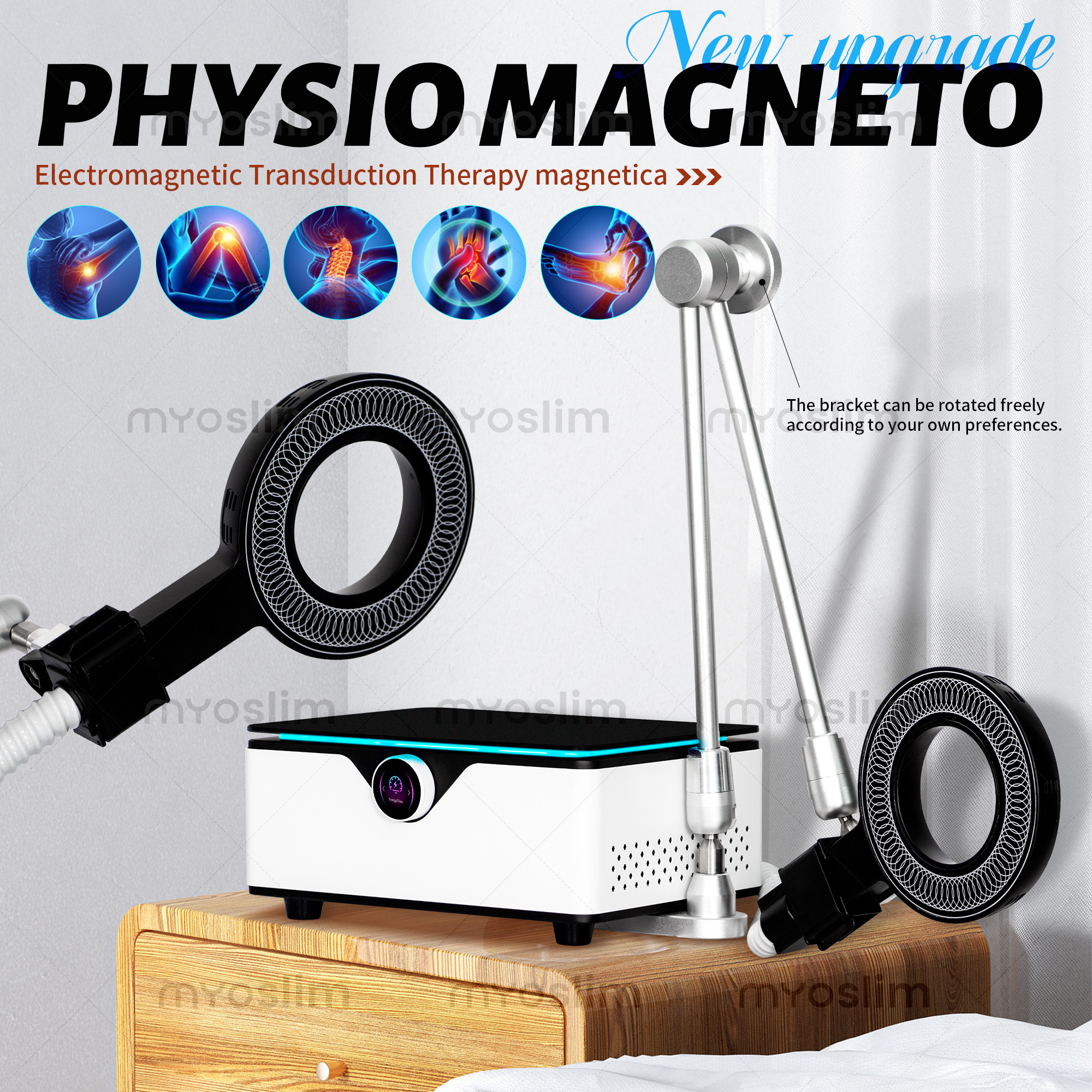 Physio Magneto Therapy Machine for Pain Relief Sports Injury Magnetic Joint Treatment Fracture Arthritis Physiotherapy Device