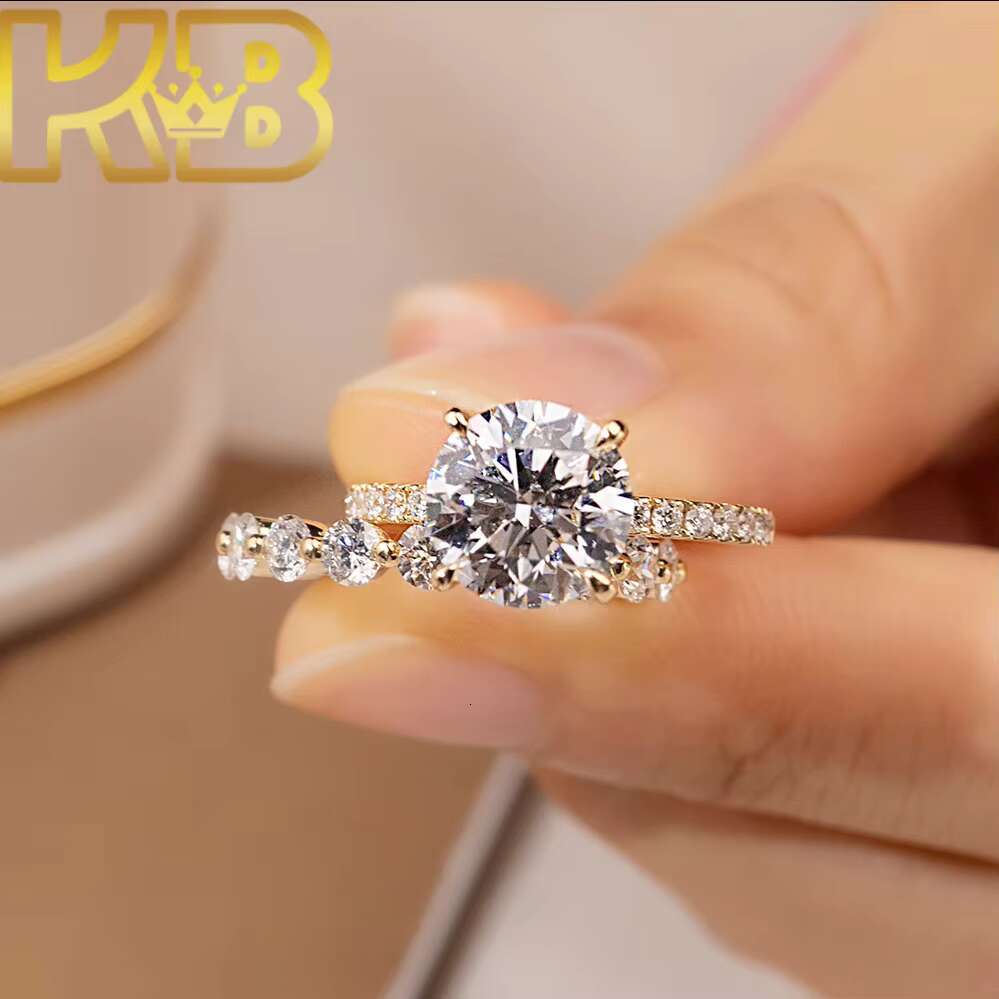 2 Ct Round D VS1 Lab Diamond Hpht Lab Grown Diamond IGI Certified Wholesale Price Sterling Silver 925 Jewelry Ring