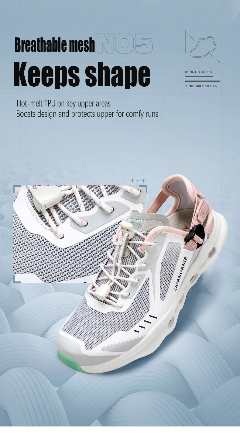 Men's anti-slip wear-resistant trekking stream tracing, breathable lightweight, quick-drying water shoes for summer travel and