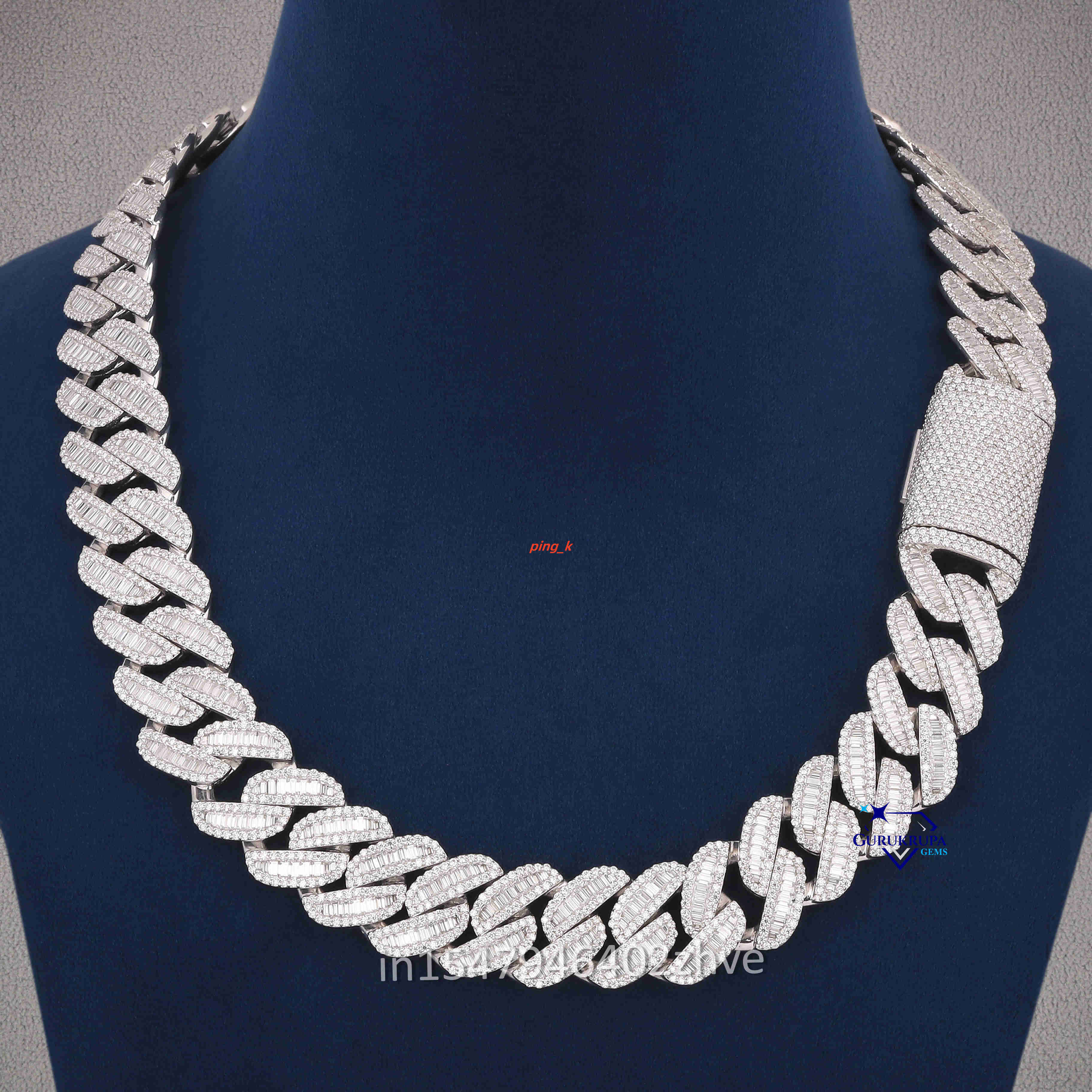 RTS Custom Design Expensive 925 Sterling Silver Moissanite Diamond Hip Hop Cuban Link Chain Iced Jewelry for Women men