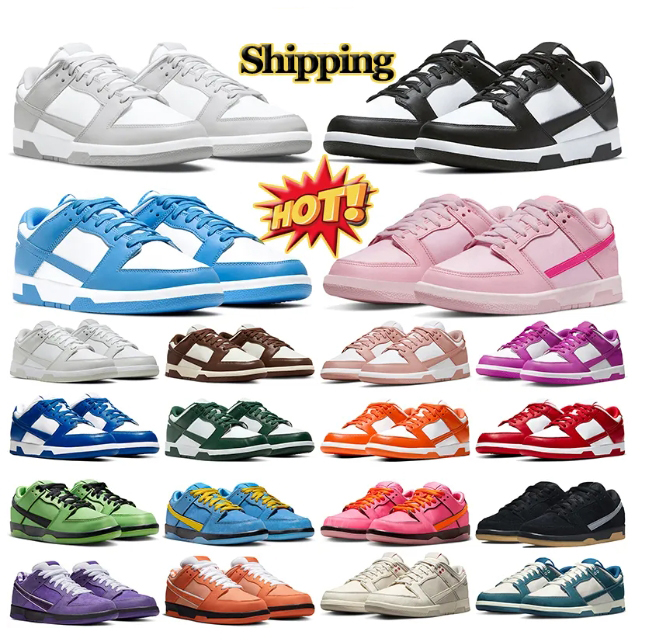 Designer duncks lows Sneakers Running Shoes Men Women White Black Grey Fog University Blue Triple Pink Mens Trainers Outdoor Sports Shoe