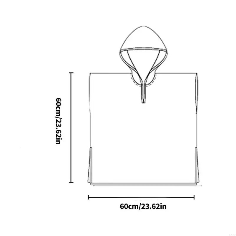 Childrens Beach Towel Hooded Cape Solid Color Beach Towel Wearable for Swim 250701