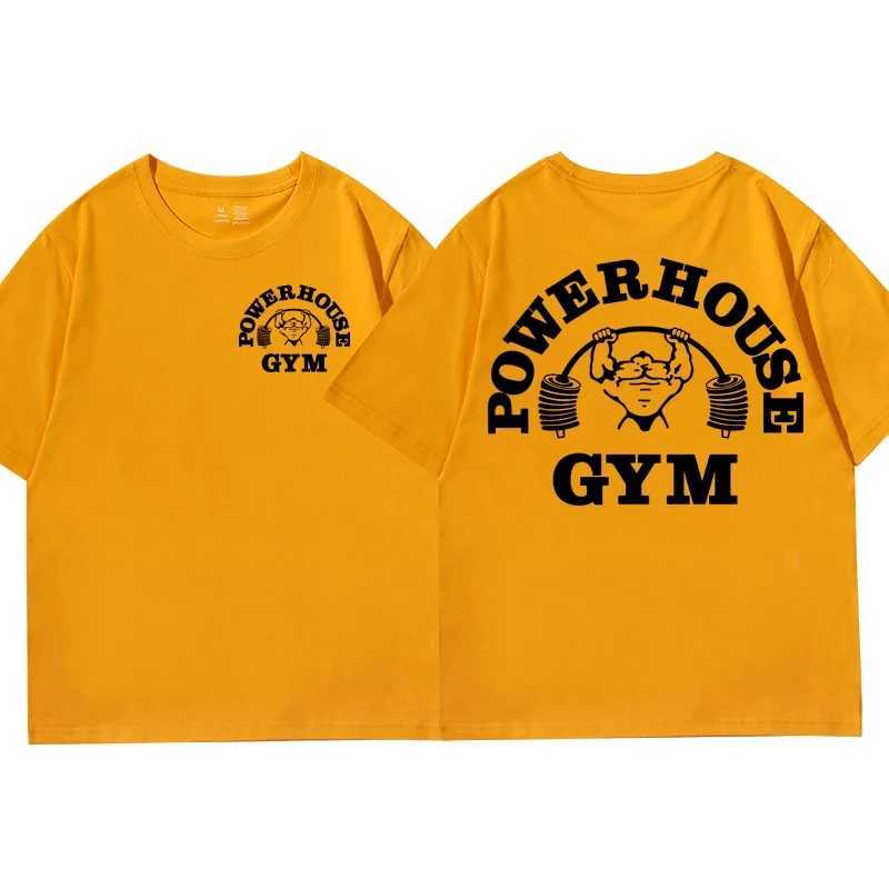 Powerhouse Gym Graphic T-shirt Men Women Clothes Funny Oversized Short Sleeve Tee Shirts Harajuku Geek Fitness Vintage T Shirt z250701S3NP