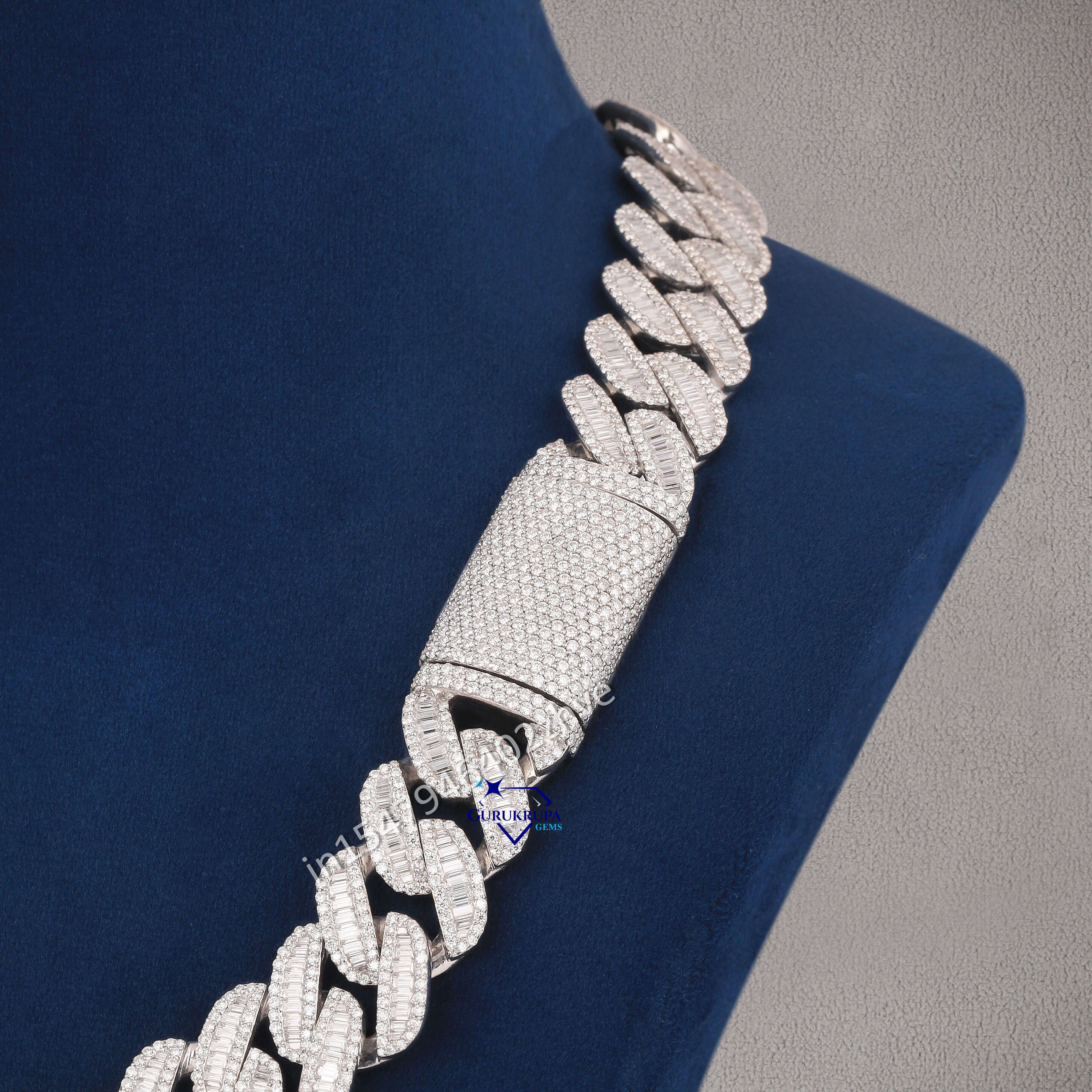 RTS Custom Design Expensive 925 Sterling Silver Moissanite Diamond Hip Hop Cuban Link Chain Iced Jewelry for Women men