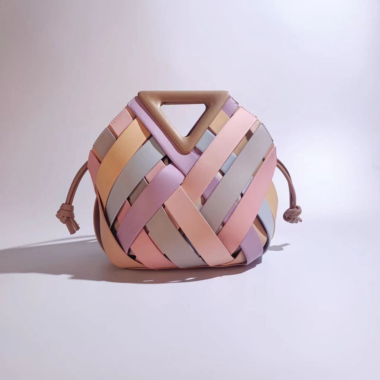 New Hollowed Out Woven Handbag Free Shipping Designer Leather Shoulder Crossbody Bag Fashionable And Luxurious Mother And Child Bag