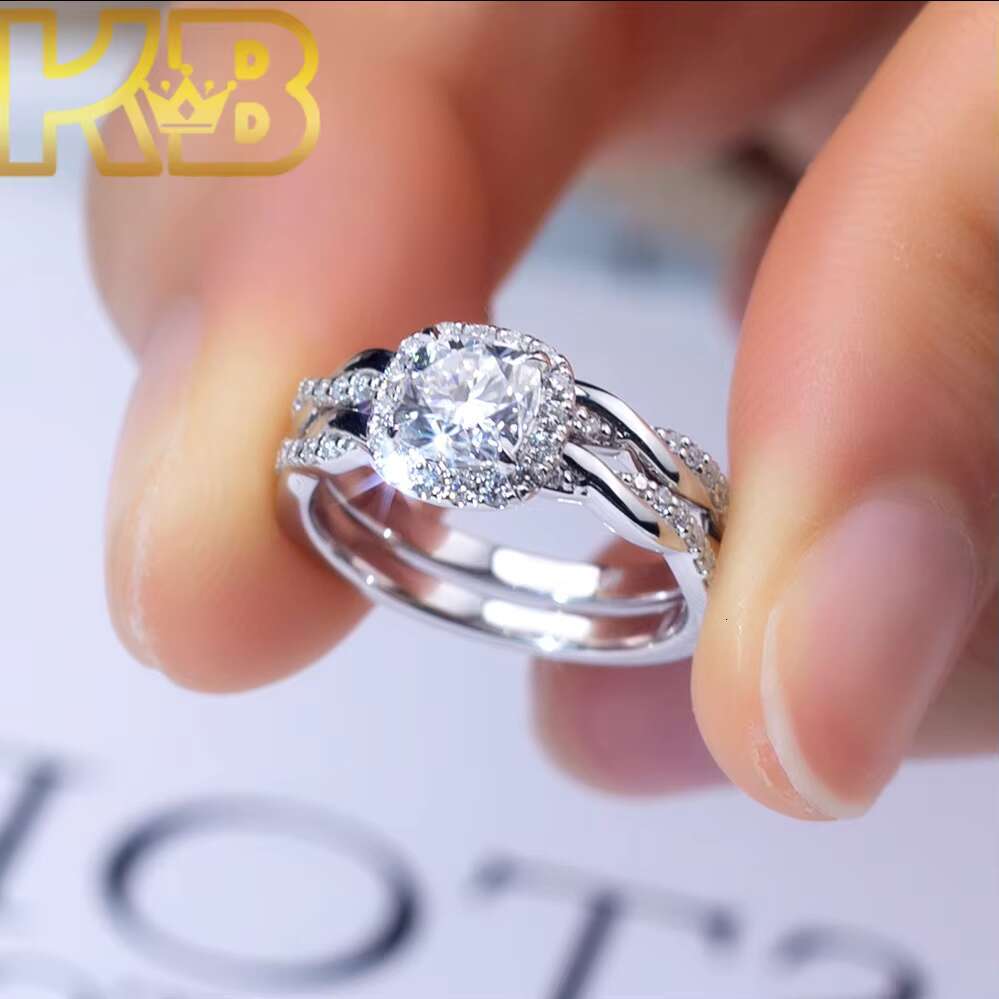 IGI Certified Lab Grown Diamond Ring 925 Silver 1 Ct Round Cut D Color VVS Clarity Solitaire Engagement Wedding Band Jewelry