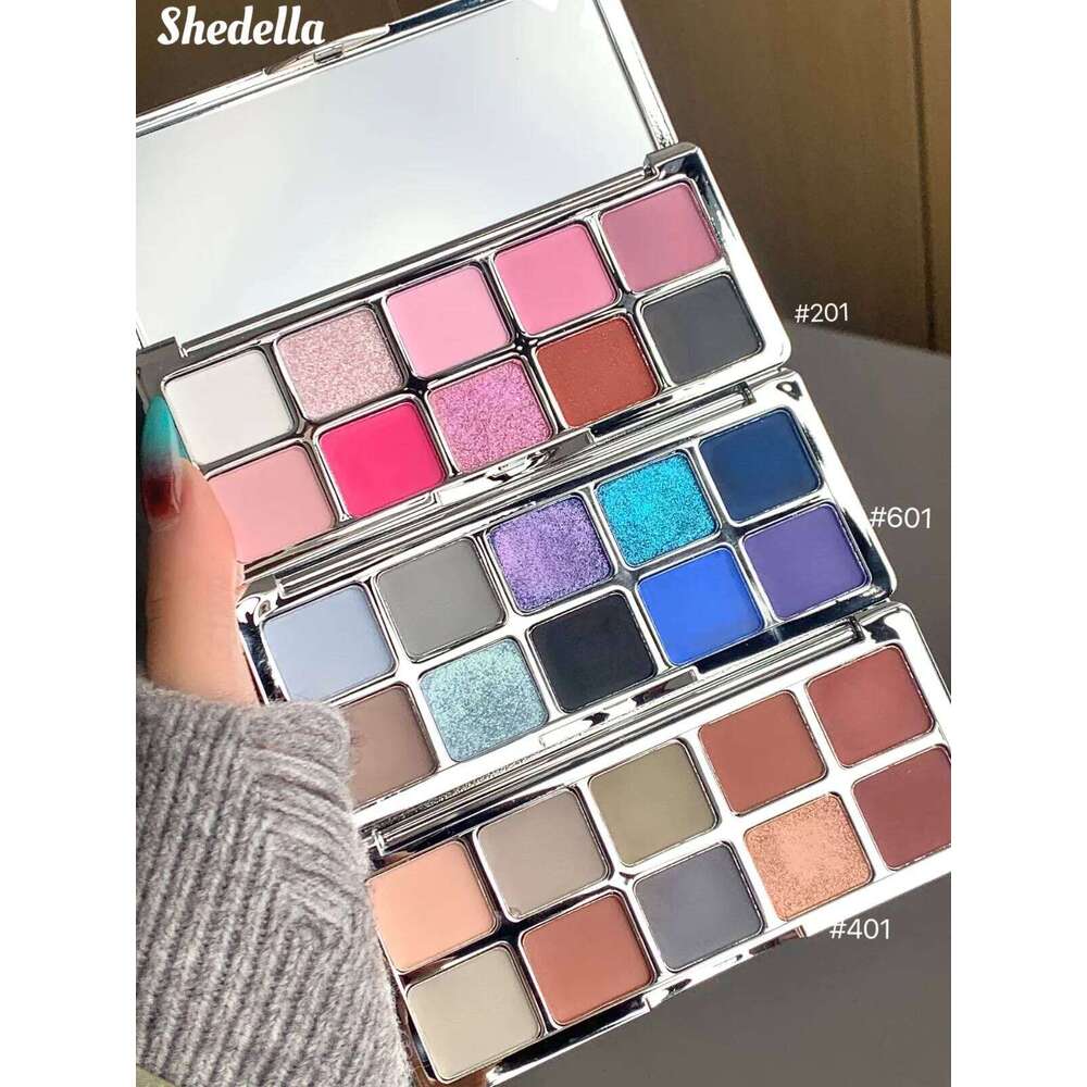 SHEDELLA 10 Color Eyeshadow Palette Matte Shimmer Lasting Pearl Shining Shine Glitter Shadow Makeup 601 X250701