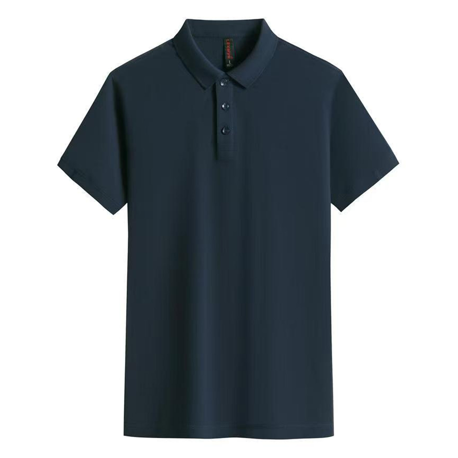 Elegant Men's Solid Color Polo Shirts Featuring Comfortable Short Sleeves and Stylish Placket