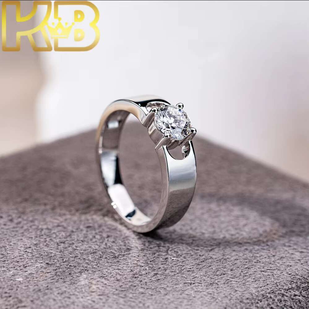 IGI Certified HPHT CVD Lab Grown Round Cut Diamond 1 Carats 925 Silver Jewelry Engagement Wedding Ring for Women