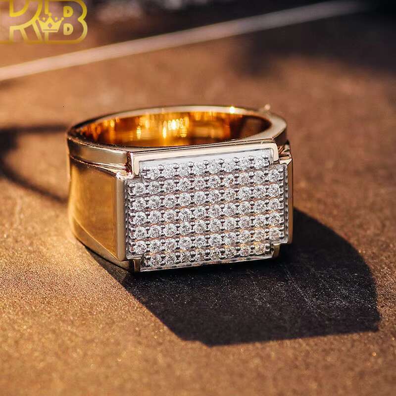 Lab Grown Diamond Hip Hop Jewelry Custom Mens Ring for Men Round Fine Igi Certified Cvd Made Lab Grown Diamond