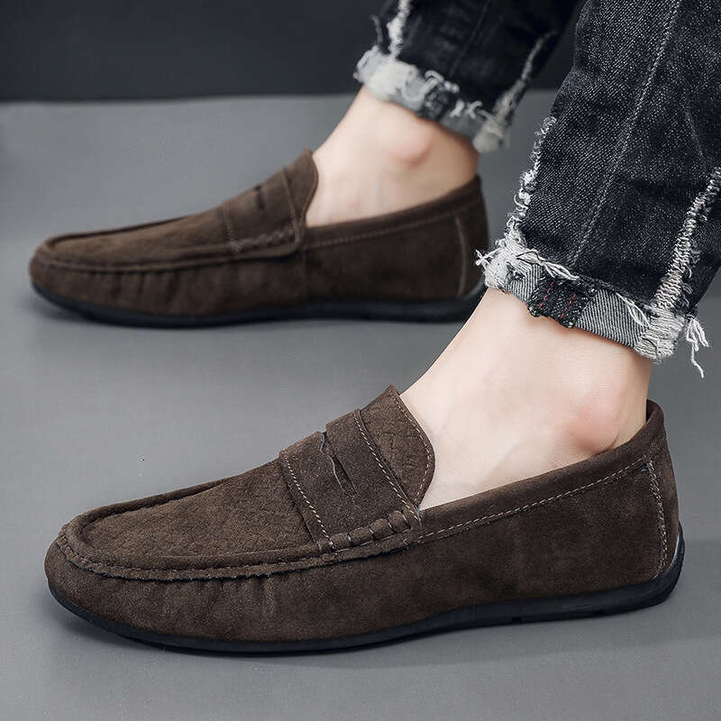 Men's Versatile Stylish Youth free shipping big size Social Shoes Slip-On Breathable Soft Sole Loafers for Men