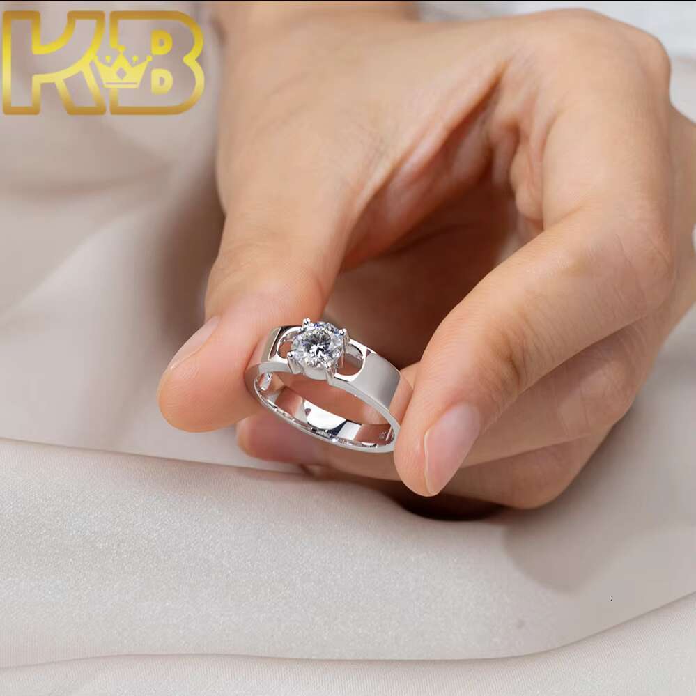 IGI Certified HPHT CVD Lab Grown Round Cut Diamond 1 Carats 925 Silver Jewelry Engagement Wedding Ring for Women