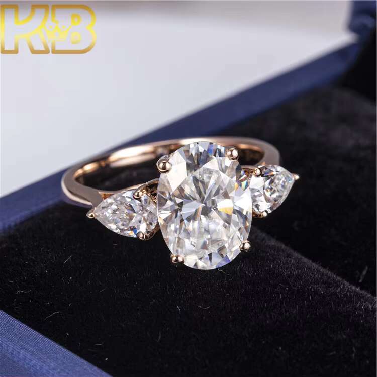 Customized 925 White Silver Lab Diamond Engagement Ring Round Cut Diamond Rings Wedding Band for Women