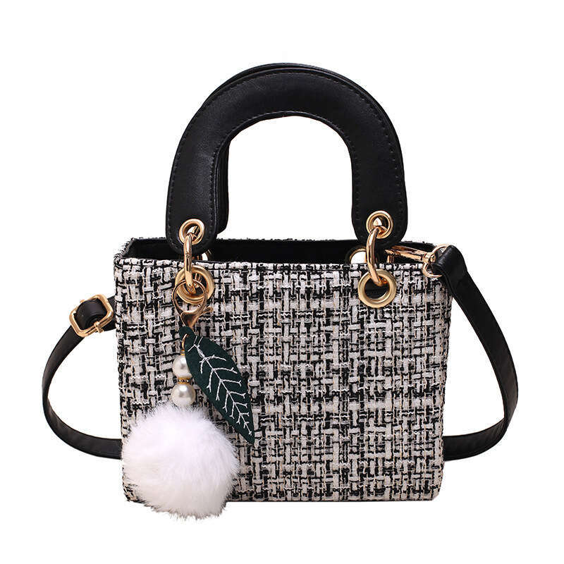2025 New Plaid Handbag for Women, Small Square with High-end Fashion, Princess Diana Style Crossbody Bag Wholesale