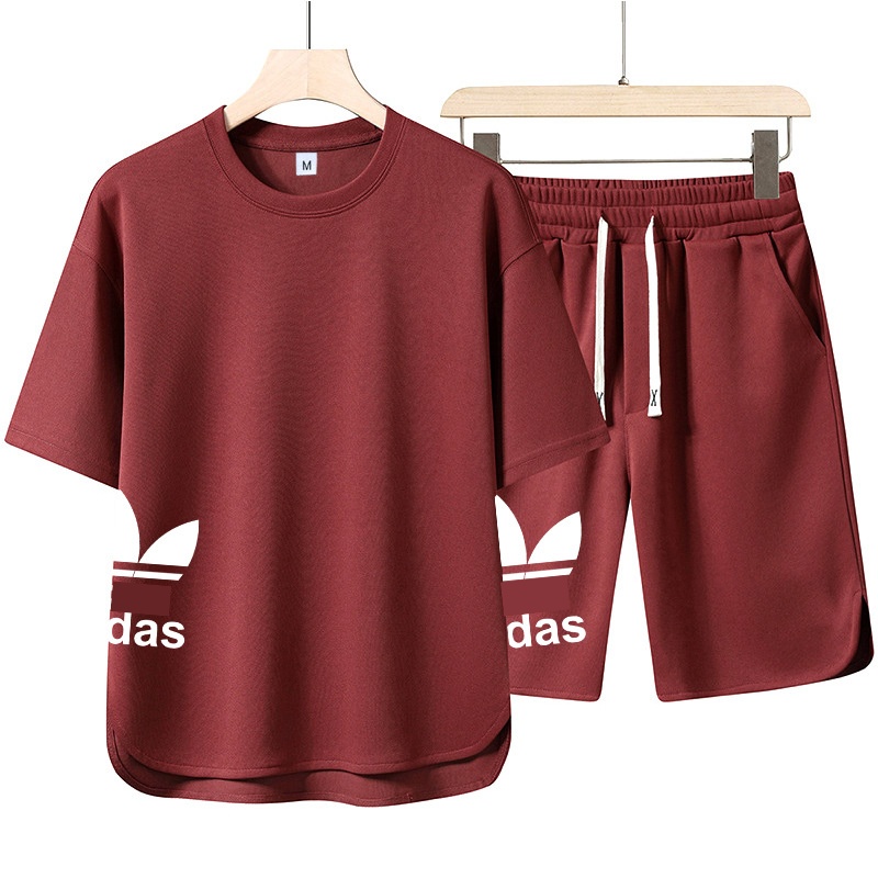 Men's Tracksuits Summer 2025 Pullover Sportswear Set Fashionable Basketball Casual Short-sleeved T-shirt Shorts Two-piece