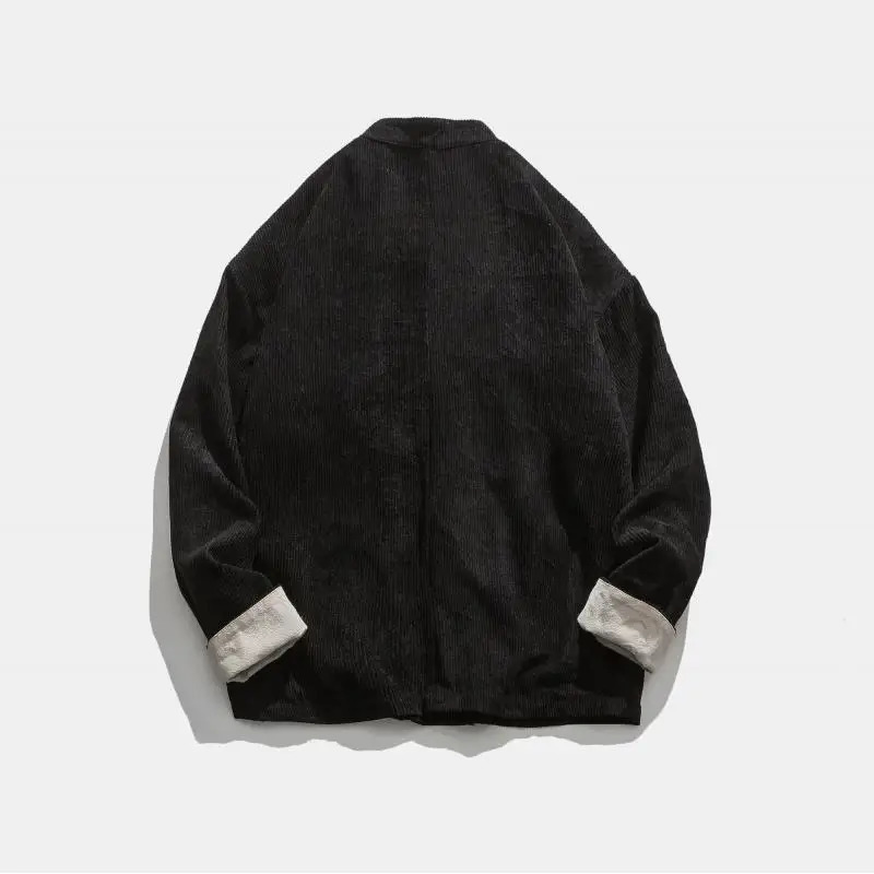 Autumn Chinese Style Corduroy Casual Tang Suit Men Coat Loose Casual Jackets Men Top Retro Zhongshan Suit China-Chic Coat 250628